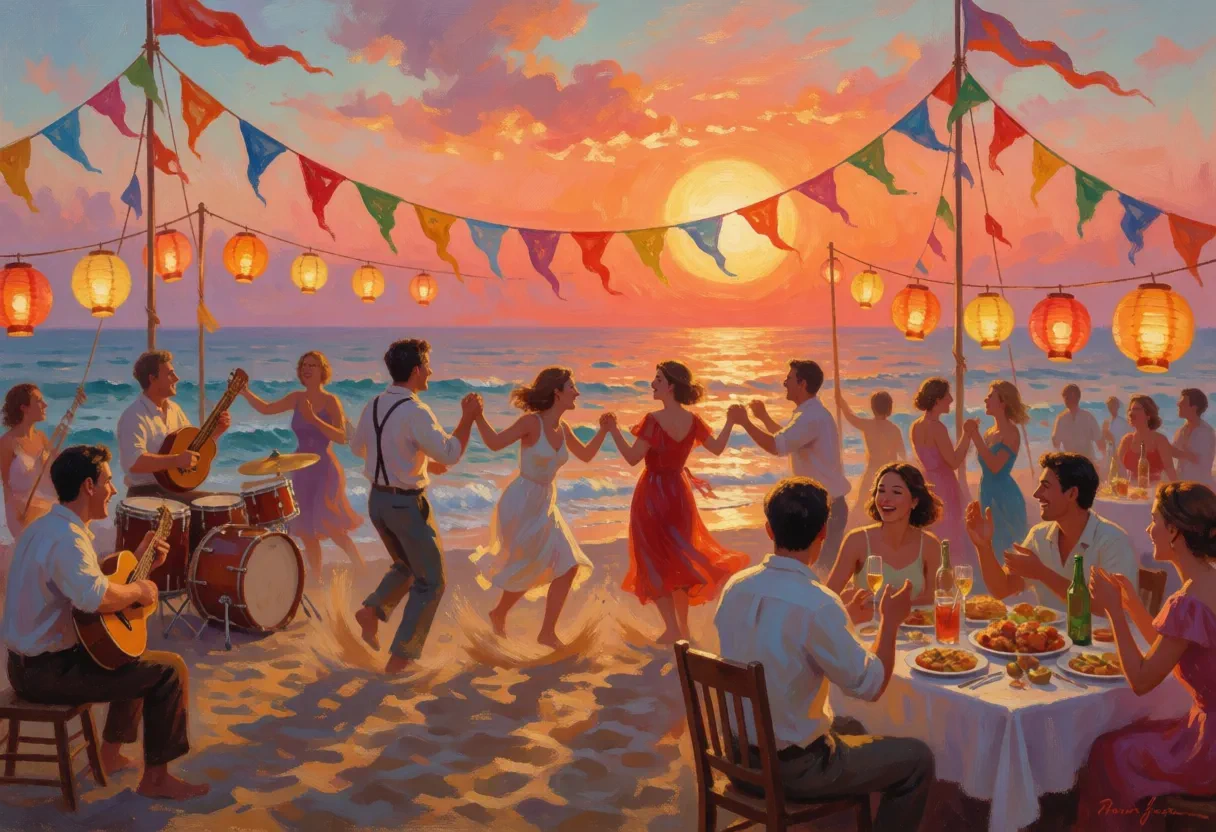 Beach Festival at Golden Hour