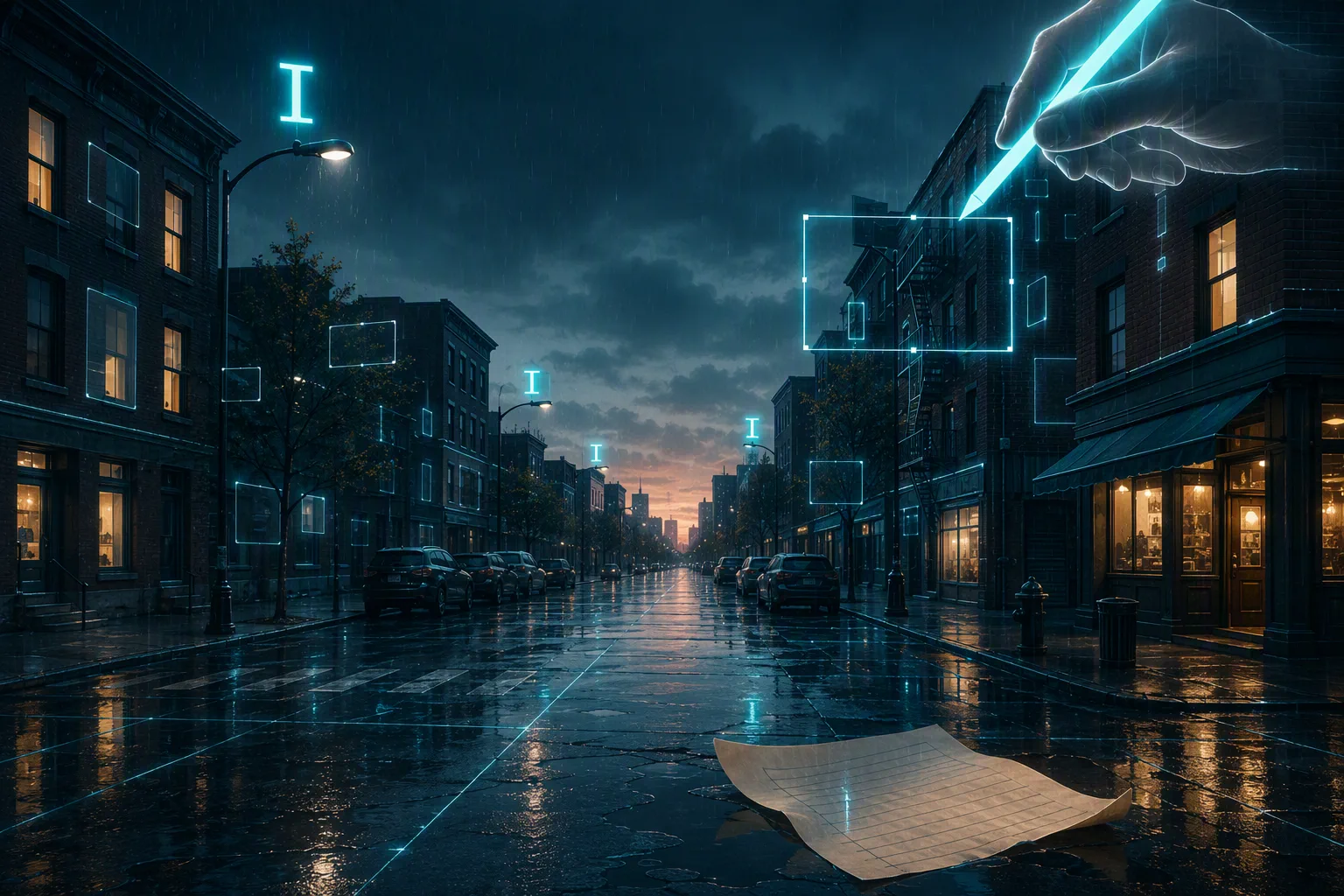 The Rain-Wet Street