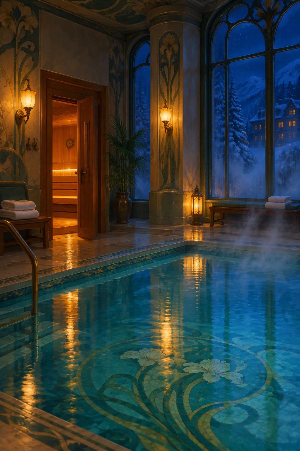 The spa and sauna