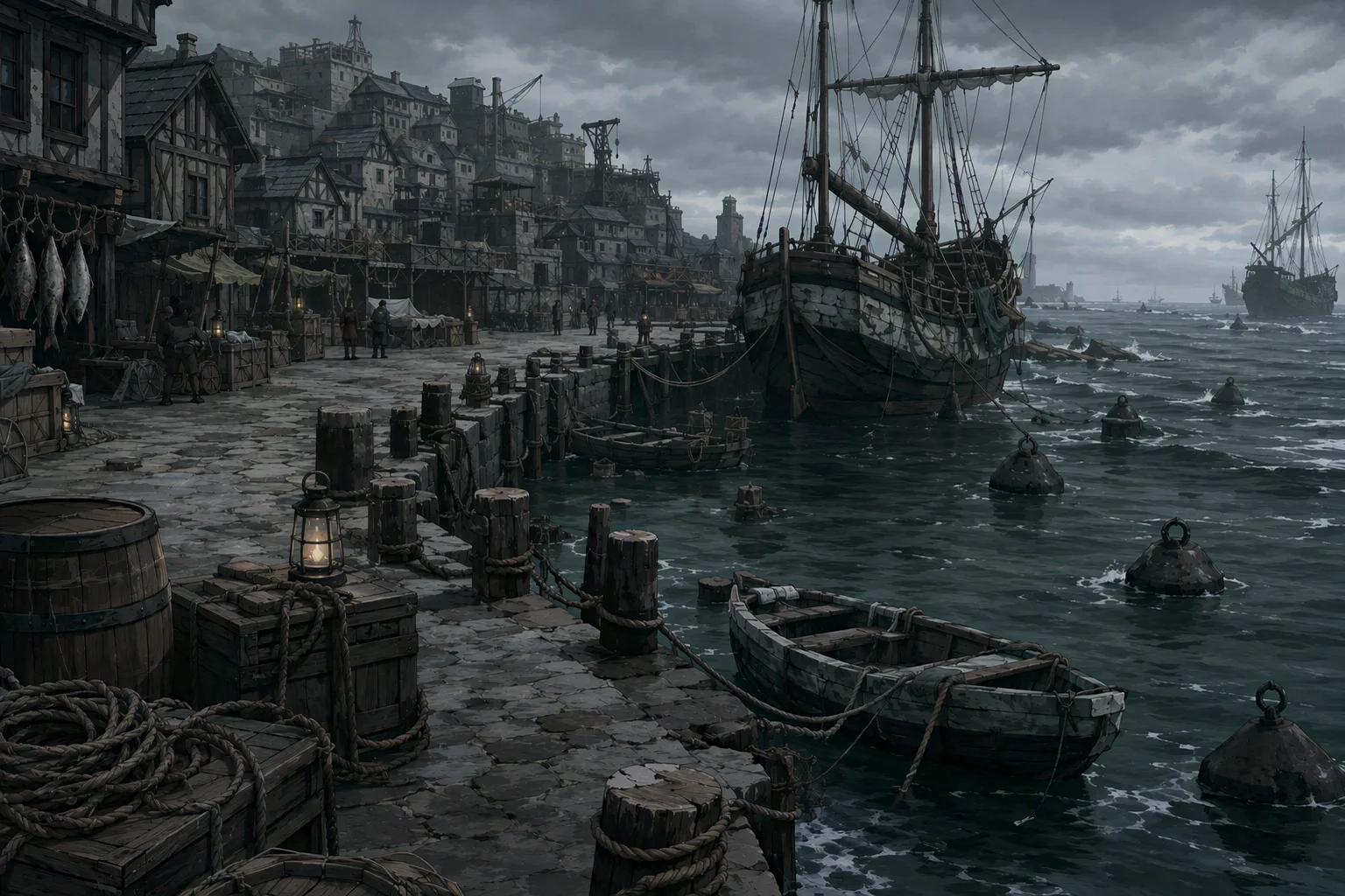 Wrack wharf and berth