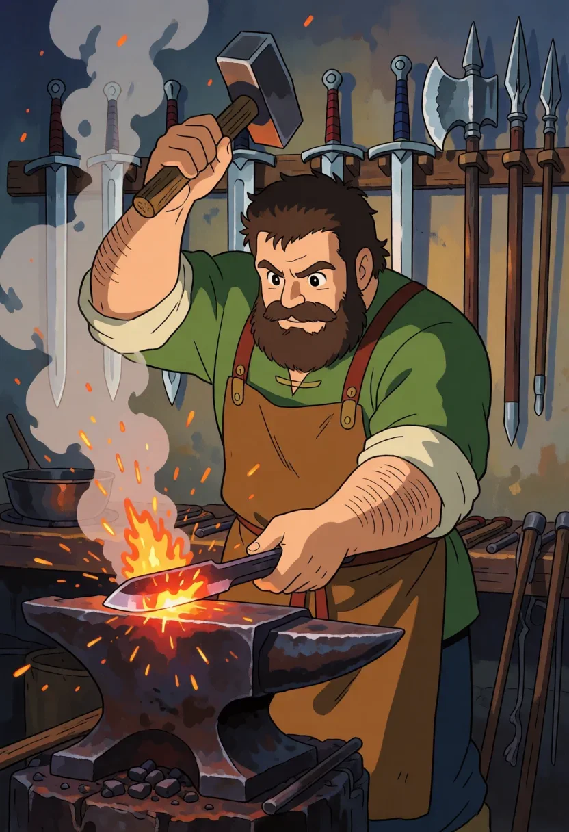 Borin Ironbrow at the Forge