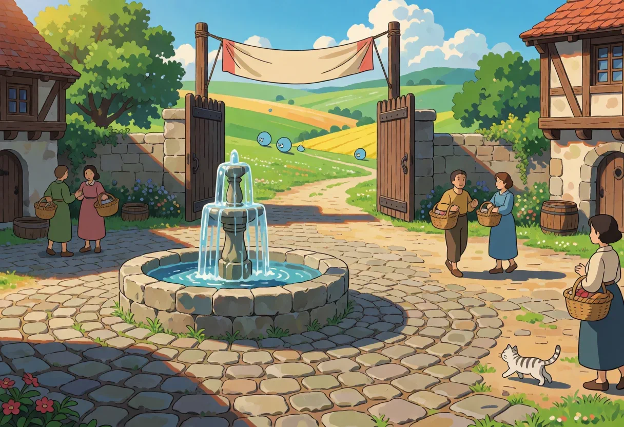 Hearthvale Square, Mid-Morning