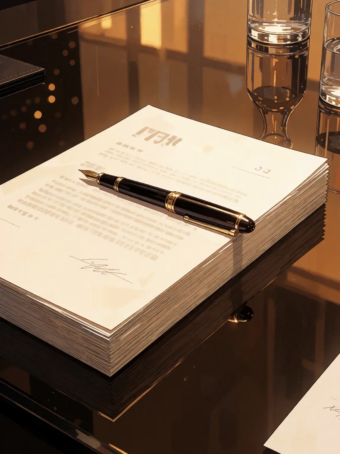 STEWARD light & the contract and pen