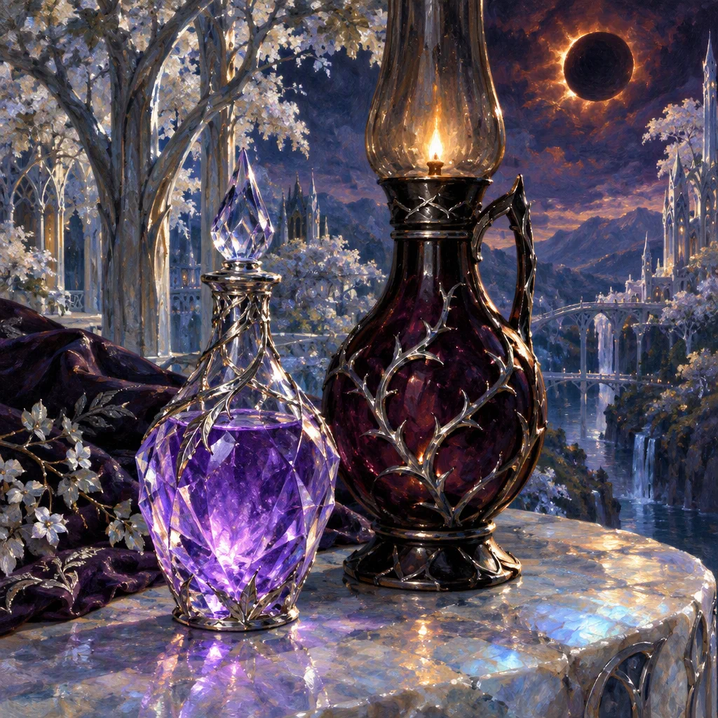 Dusk-violet oil