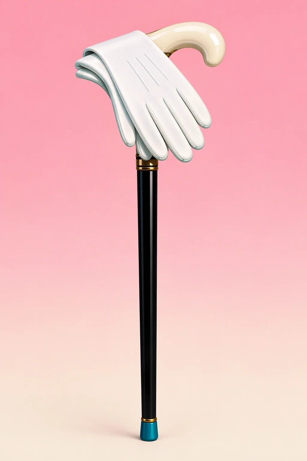Voss's gloves and cane