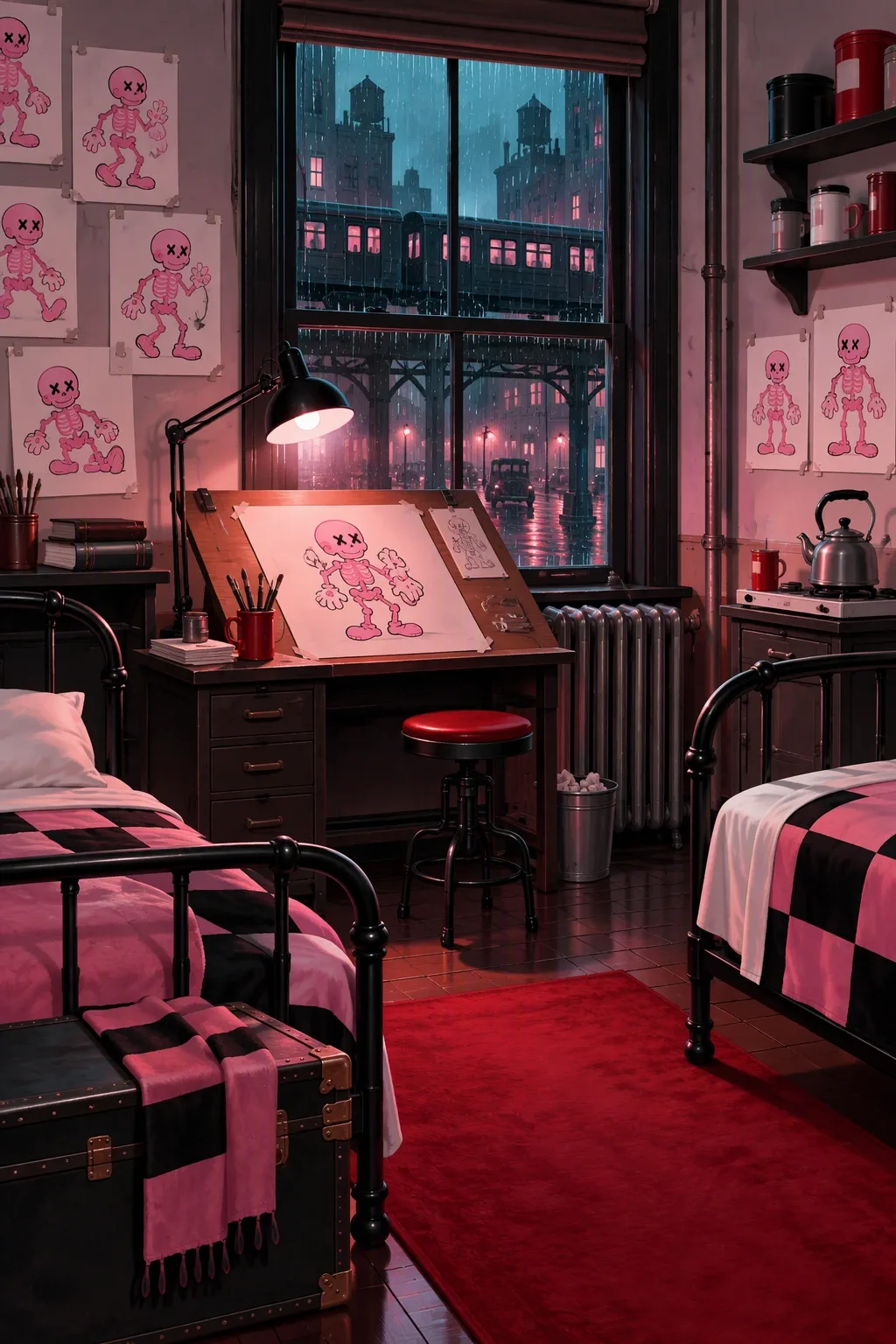 June's boardinghouse room