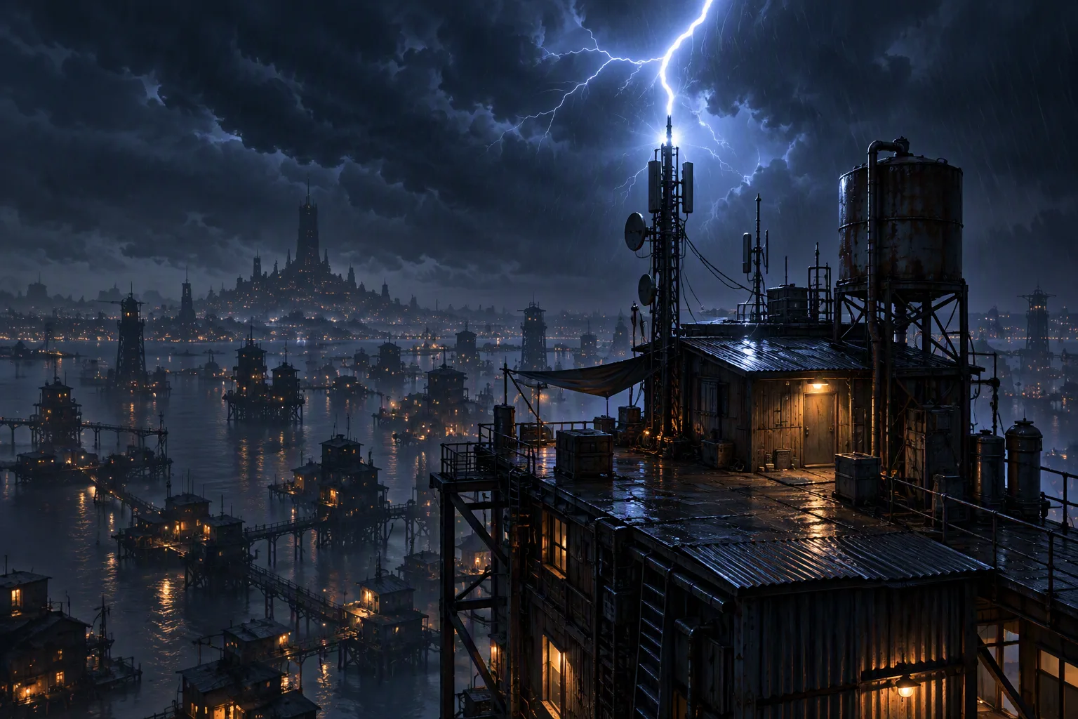 Drownport rooftop (molt site)